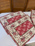 Floral Quilt Style Placemats - Set Of 4