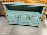 Turquoise/Teal Painted Console Cabinet