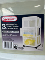 Sterilite 3-Drawer Plastic Storage Unit