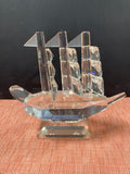 Glass Sailboat Figurine