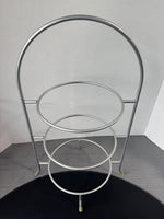 Silver Metal 3-Tier Dessert Stand