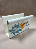 Floral Handpainted Metal Napkin Holder