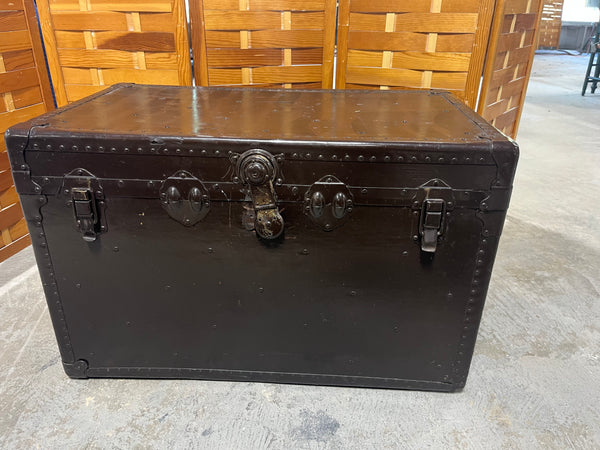 Vintage Brown Painted Trunk, AS IS***READ DESCRIPTION***