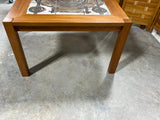 Danish Mid Century Modern Teak Coffee Table with Tile Top by OX ART, 2 Available, PRICED INDIVIDUALLY, $695 Each