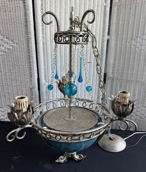 Tracy Porter Savoy House Blue & Silver Tone Charm Chandelier