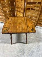 Oak Tone Drop Leaf Side Table