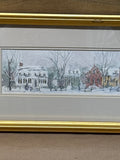 Original Pen/Watercolor of Colonial Williamsburg by Leonida Ivanetich; Signed ￼- see description
