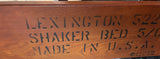 Lexington Queen Shaker Bed with Rails, Slats and Hardware