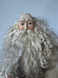 Signed Kaye Moore Vintage Father Christmas with Porcelain Hands & Face