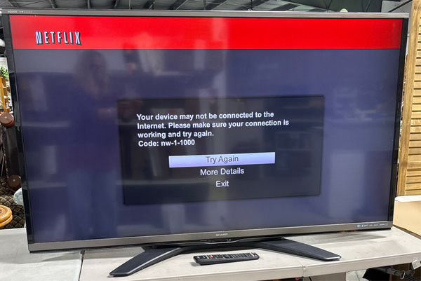 52” Sharp Aquos TV with Remote