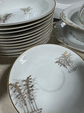 61-Piece Fukagawa Arita Japan Gilt Bamboo China Set