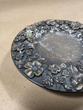 Bronze Floral Footed Candle Holder