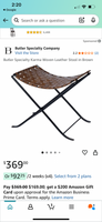 William Sheppe Style Leather Stool, 2 Available, PRICED INDIVIDUALLY, $195 Each