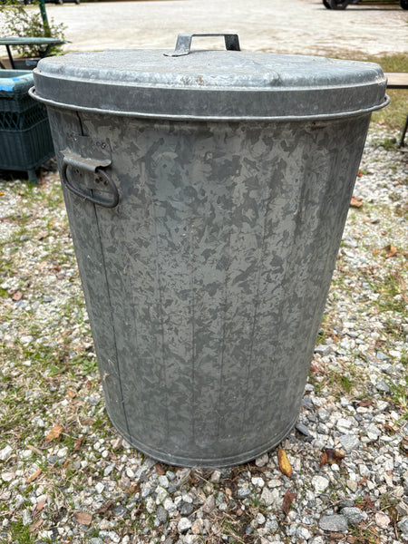 20 Gal Galvanized Trash Can w/Handles and Lid (Two Available)