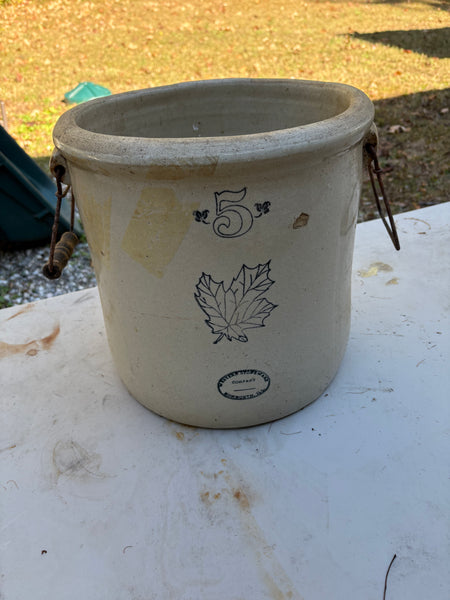 Vintage Western Stoneware No 5 Crock