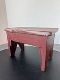 Brown Painted Small Vintage Wooden Step Stool