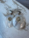 Mother of Pearl Teardrop Dangle Earrings