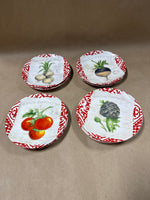 4 Sets Of 2 French Veggie Snack Plates With Boxes