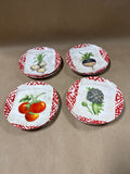 4 Sets Of 2 French Veggie Snack Plates With Boxes