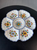 Divided Hand Painted Spanish Pottery Platter
