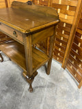 Side Table with Curved Legs and One Drawer