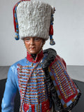 Chasseurs a Cheval Van Gerdinge Sitzendorf Porcelain French Soldier with Wooden Base AS IS (READ DESCRIPTION CAREFULLY)