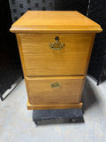 Wood Craft Co. Two Drawer File Cabinet with Key (A)***HEAVY ITEM***READ DETAILS ON PICK UP POLICY***