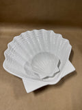 Ceramic Clam Shaped Chips And Dip Bowl