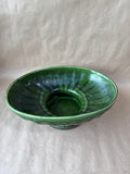 Green Glazed Floraline Oval Planter
