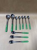 10 Piece Green Flatware Set - Made In France
