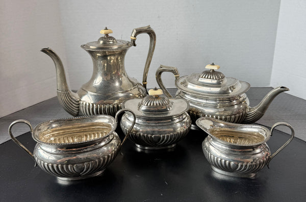 5-Piece Michael C. Fina Co. England Sterling Silver Tea Service Set