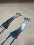 Stainless Steel Giraffe Spoons — Set Of 2