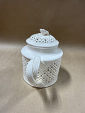 Hartley Greens Leeds Pottery Creamware Pierced Lace Teapot - With Box *** READ DESCRIPTION***