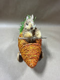 Straw Easter Bunny Driving Carrot