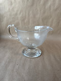 Clear Glass Pedestal Creamer Pitcher