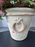 Faux Greenery in Textured Terracotta Pot
