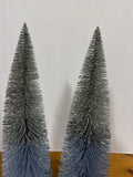 Ombré Pair Of Bottlebrush Christmas Trees (C)