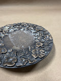 Bronze Floral Footed Candle Holder
