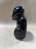 Sitting Black Obsidian Onyx Aztec Figure