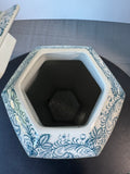 Three Hands Corp. Blue & White Floral Ceramic Lidded Ginger Jar