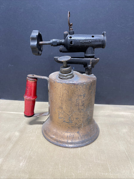 Vintage Turner Blow Torch, Copper with Red Handle