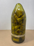 Green Glass Cork Holder
