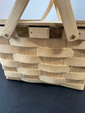 Basketville Woven Wooden Picnic Basket
