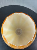 Amber & White Art Glass Vase AS IS (READ DESCRIPTION CAREFULLY)