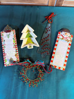 (A)Christmas Decor Lot, 5 Pieces
