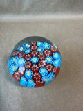 Small Murano Style Millefiori Art Glass Paperweight