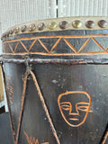 20” Carved Wooden African Drum