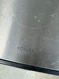 Kohler Black & Stainless Steel Trash Can with Foot Pedal