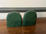 Vintage Ceramic Locomotive and Caboose Bookends