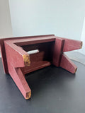 Brown Painted Small Vintage Wooden Step Stool